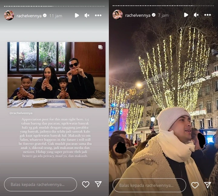 Rachel Vennya dan Salim Nauderer Ciuman Mesra kala Sambut Tahun 2024