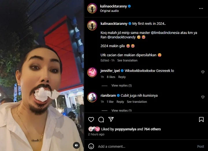 Kalina Oktarani Tampil Sangar pakai Filter hingga Siap Dihujat Netizen