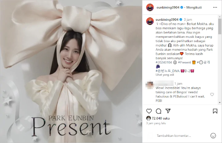 Park Eun Bin Antusias Umumkan Rilis CD Jelang Fan-Con Solo Pertama