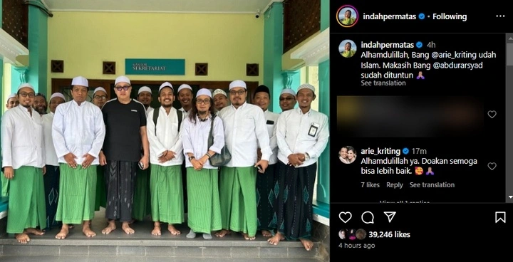 Indah Permatasari Bikin Salah Paham kala Singgung Agama Arie Kriting