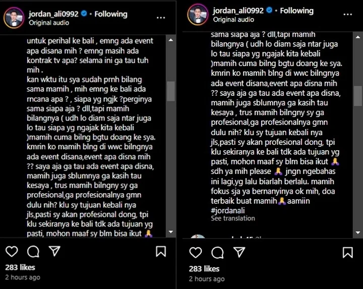 Jordan Ali Bongkar Aib Eva Manurung