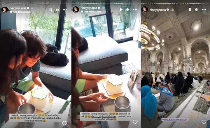 Nindy Ayunda Rayakan Ultah Bareng Anak Via Video Call