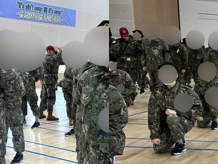 Foto J-Hope BTS Beraksi Sebagai Asisten Pelatih di Kamp Militer Tersebar