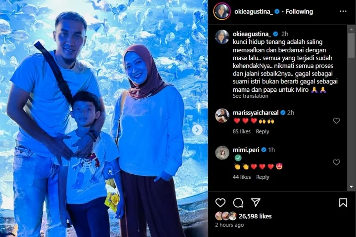 Okie Agustina dan Gunawan Dwi Cahyo Liburan Bareng Anak Pasca Cerai