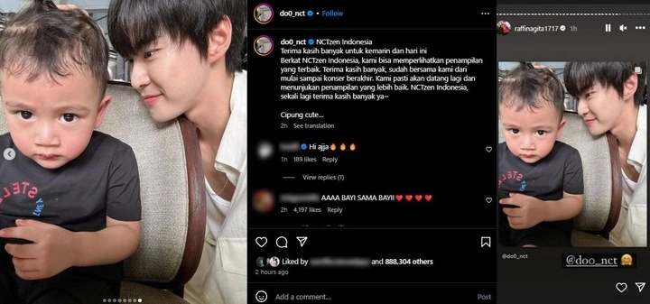 Rayyanza Cipung Putra Kedua Raffi Ahmad dan Nagita Slavina Dipuji Doyoung NCT