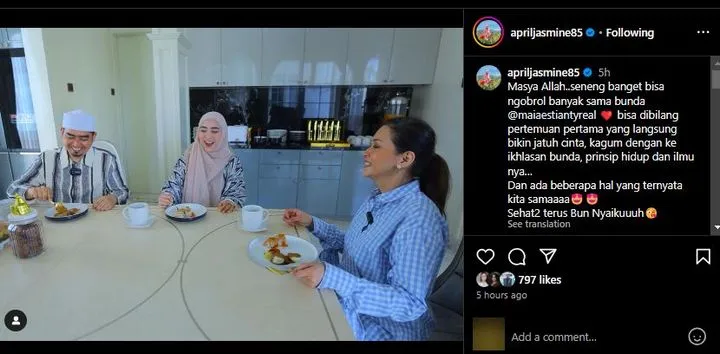 Maia Estianty dan April Jasmine Bikin Konten Bareng