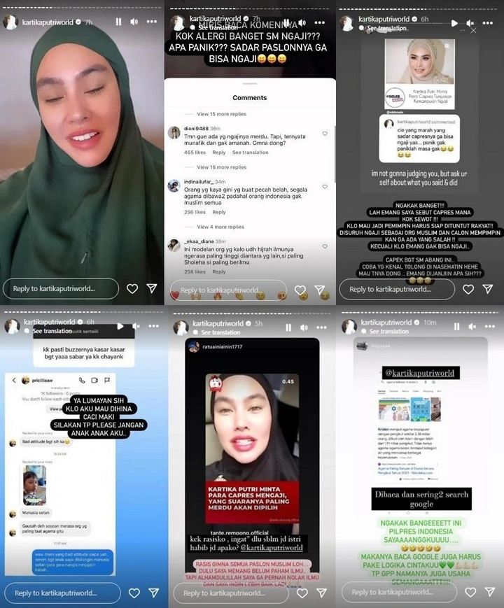 Kartika Putri Minta Maaf Soal Video Kontroversi Capres Jago Ngaji