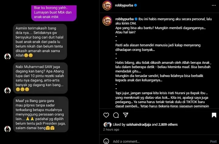 Robby Purba Sentil Haters yang Olok Status Belum Nikah
