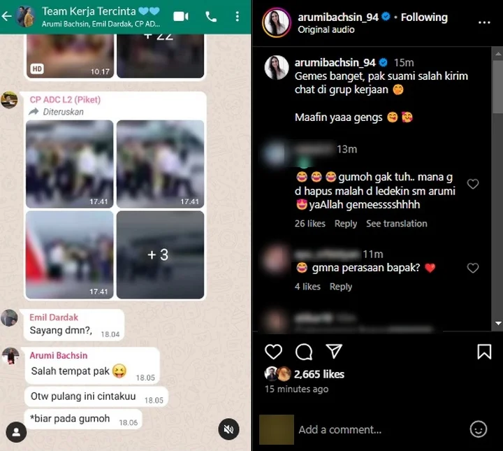 Arumi Bachsin Spill Chat Mesra Emil Dardak yang Salah Kirim