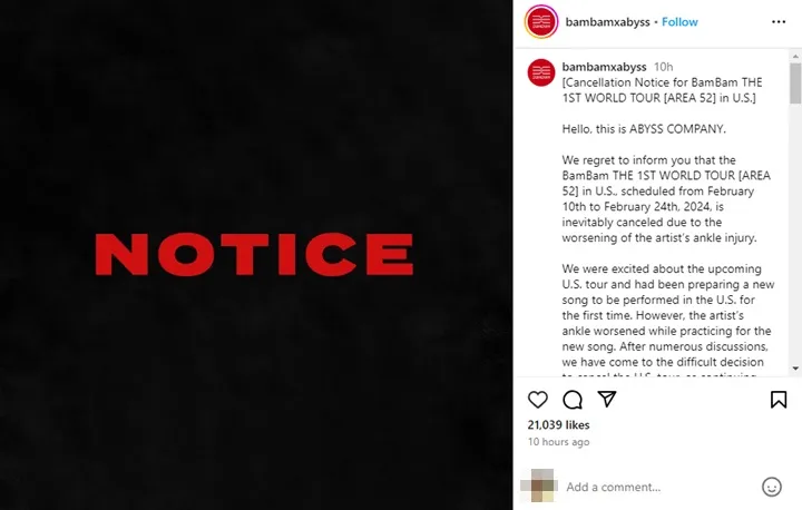BamBam GOT7 Sampaikan Maaf usai Mendadak Batalkan Tur Konser Solo