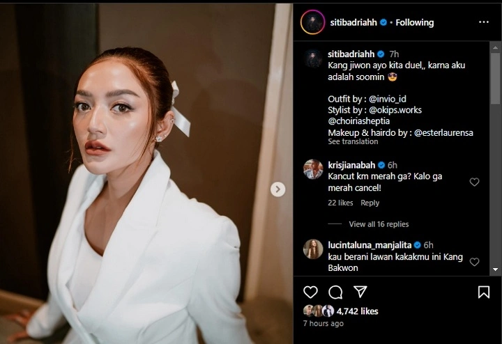 Siti Badriah Kena Demam Drakor \'Marry My Husband\'