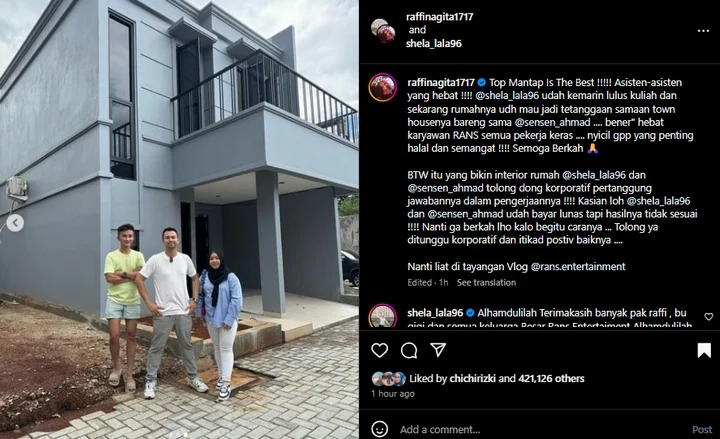 Raffi Ahmad Tegur Pembuat Desain Rumah Pengasuh Rafathar