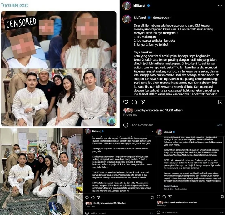Kiki Farrel Bongkar Fakta Dibalik Senyuman Tamara Tyasmara Pasca Anak Meninggal Dunia