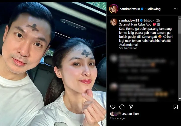 Sandra Dewi Pajang Foto Bareng Suami