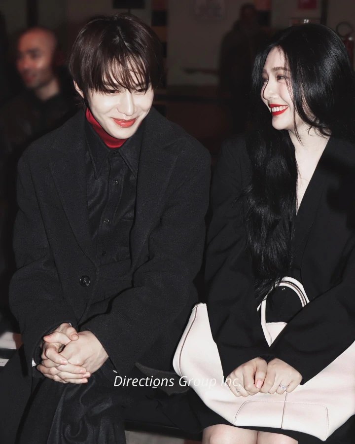 Jungwoo NCT dan Joy Red Velvet Pancarkan Vibe Adik-Kakak di Milan Fashion Week 2024