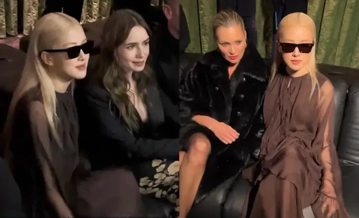 Rose BLACKPINK Viral usai Ngobrol dengan Lily Collins dan Kate Moss di PFW 2024