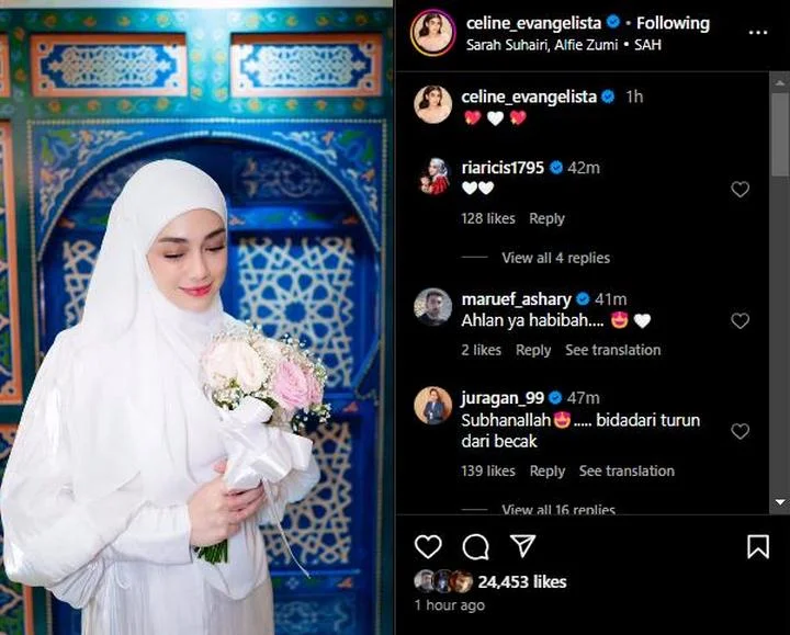 Celine Evangelista Pakai Hijab Picu Rumor Pindah Agama