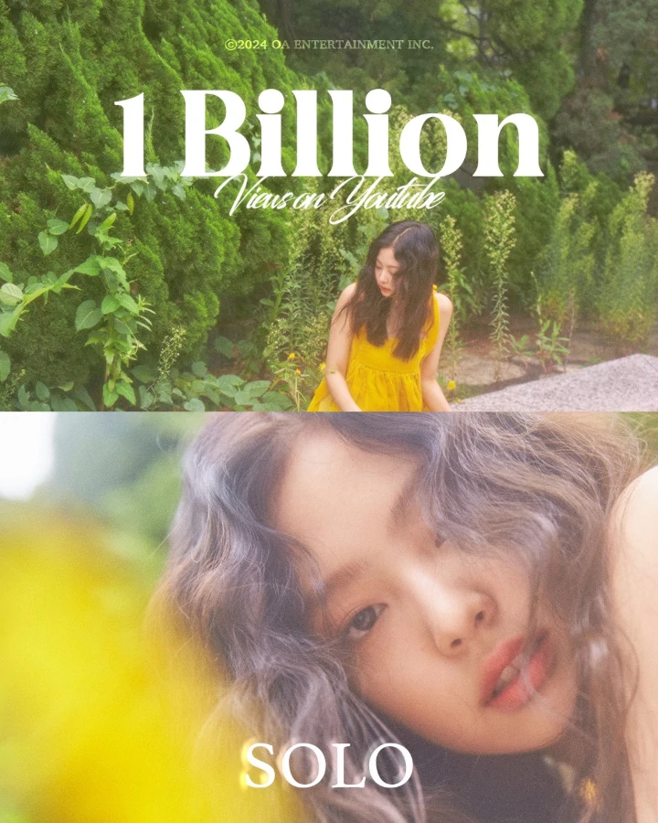 Jennie BLACKPINK Jadi Solois Kedua yang MV-nya Tembus 1 Miliar Views di YouTube