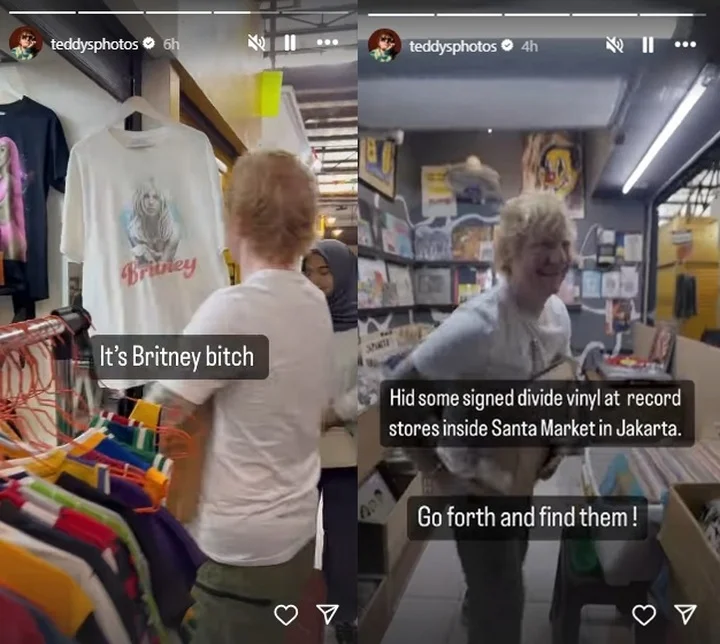 Ed Sheeran Belanja di Pasar Santa Sebelum Konser