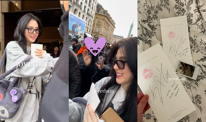 Han So Hee Bagi-Bagi \'Ciuman\' sebagai Hadiah untuk Fans di Paris