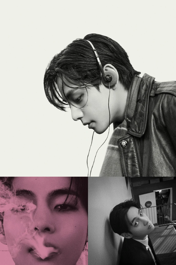 V BTS Asyik Merokok dan Pamer Tindik Baru di Foto Konsep \'FRI(END)S\'
