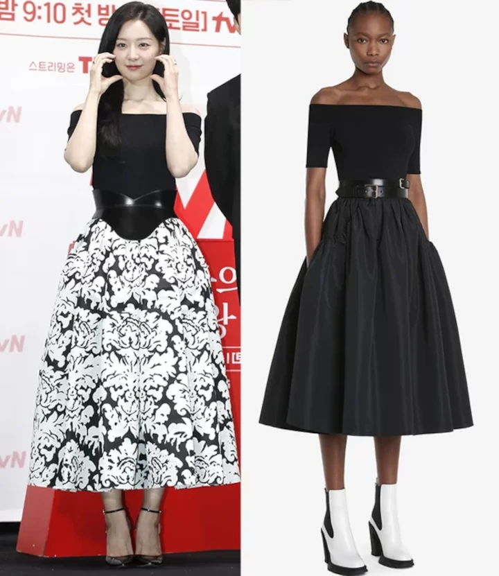 Style Kim Ji Won di Jumpa Pers \'Queen of Tears\' Beda Drastis dari Model Asli