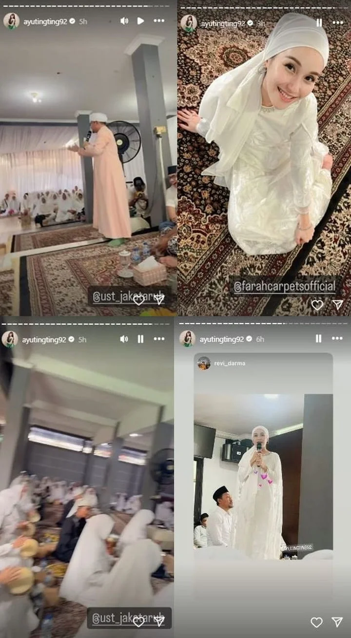 Ayu Ting Ting Tampil Cantik di Acara Pengajian