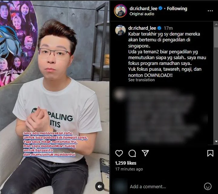 Richard Lee Klarifikasi Soal Kasus Amy