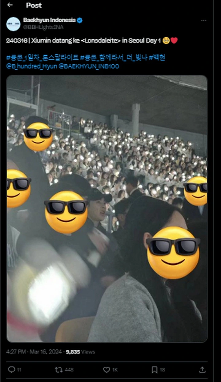 Baekhyun EXO Gelar Konser Lonsdaleite Secara Meriah dan Dihadiri Xiumin