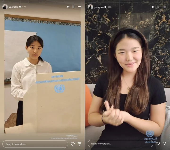 Istri Lee Beom Soo Pamerkan Lee Soul sang Putri Wakili Sekolah di Bali untuk MUN