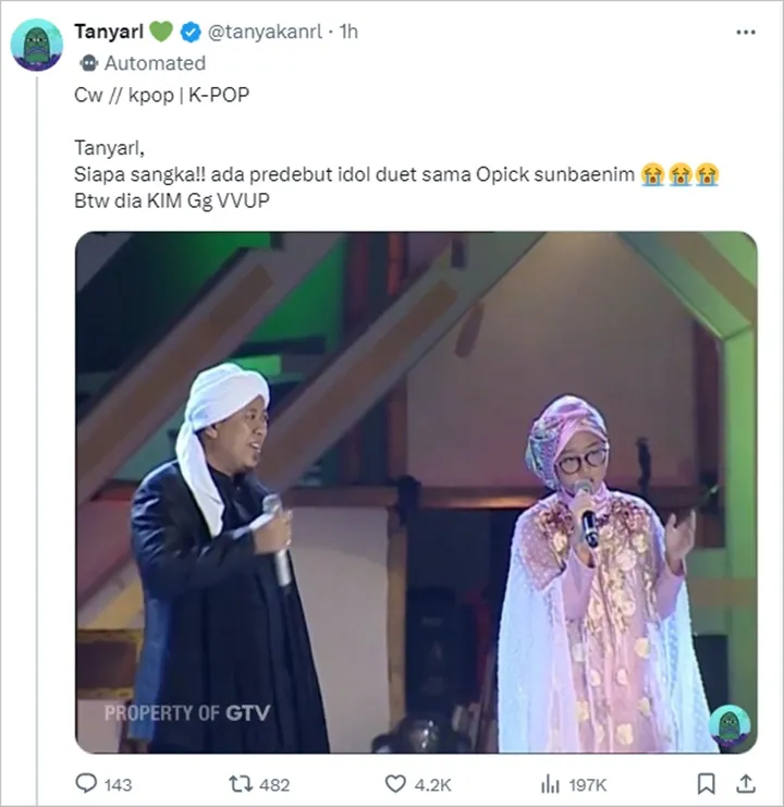 Penampilan Pra Debut Kimberley VVUP Bareng Opick Mendadak Viral