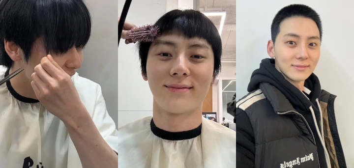 Hwang Minhyun Bagikan Proses Cukur Rambut di Hari Pendaftaran Wamil