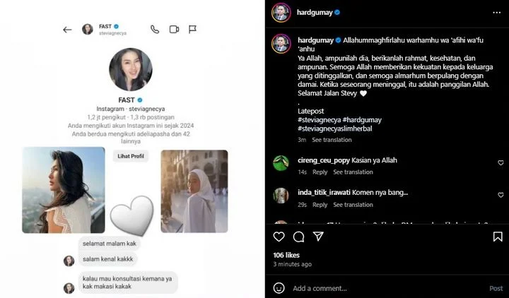 Stevie Agnecya Sempat Kirim DM ke Hard Gumay