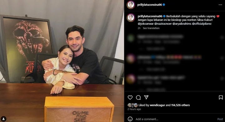 Prilly Latuconsina Digosipkan Tunangan dengan Reza Rahadian