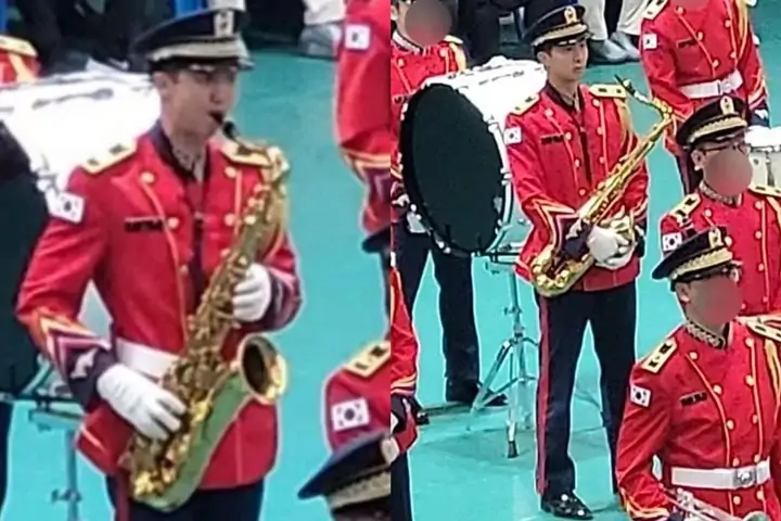 RM BTS Tampak Kurusan di Foto Marching Band Militer Terbaru
