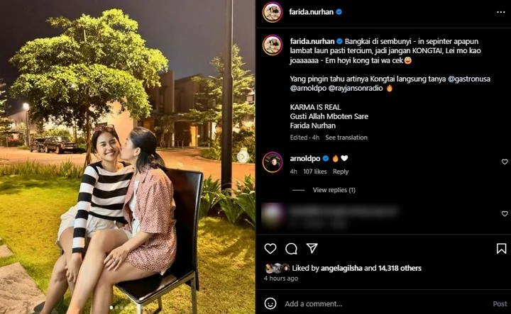 Farida Nurhan Diduga Sindir Codeblu Soal Karma usai Utang Dibongkar Chef Arnold