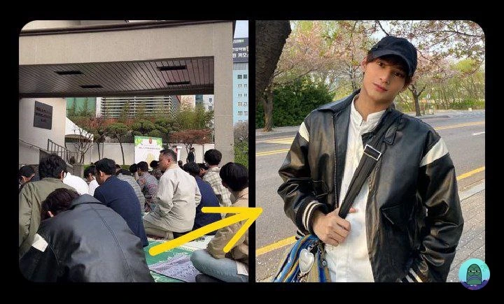 Zayyan XODIAC Bom Foto Tampan usai Keciduk Ikut Salat Idul Fitri di Korea