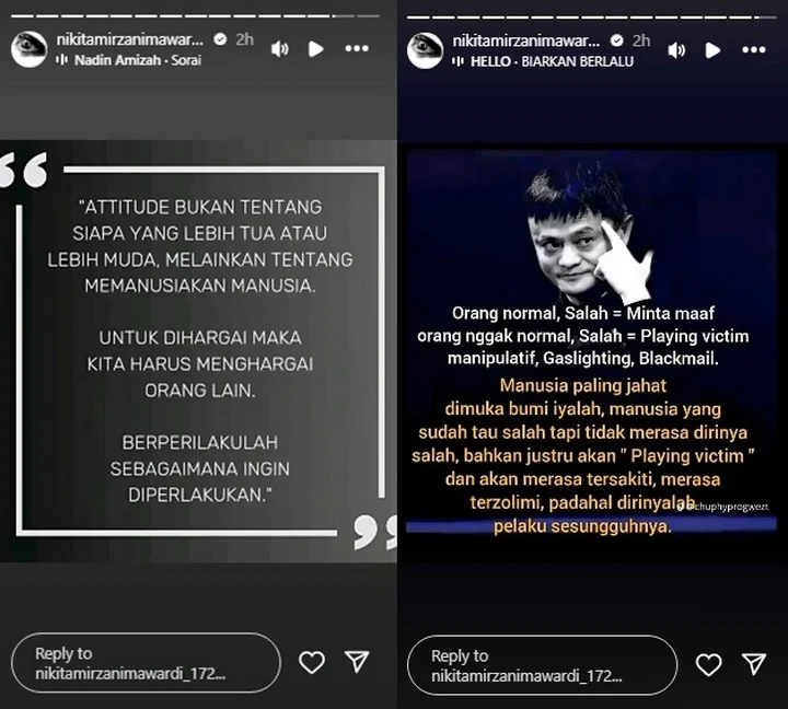 Nikita Mirzani Singgung Soal Attitude