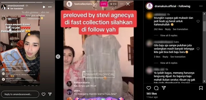 Adik Ipar Stevie Agnecya Jual Baju Bekas Milik Mendiang
