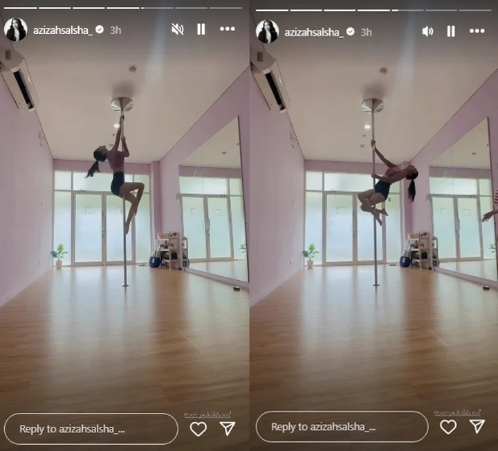 Azizah Salsha Asyik Lakukan Pole Dance di Tengah Rumor Hamil