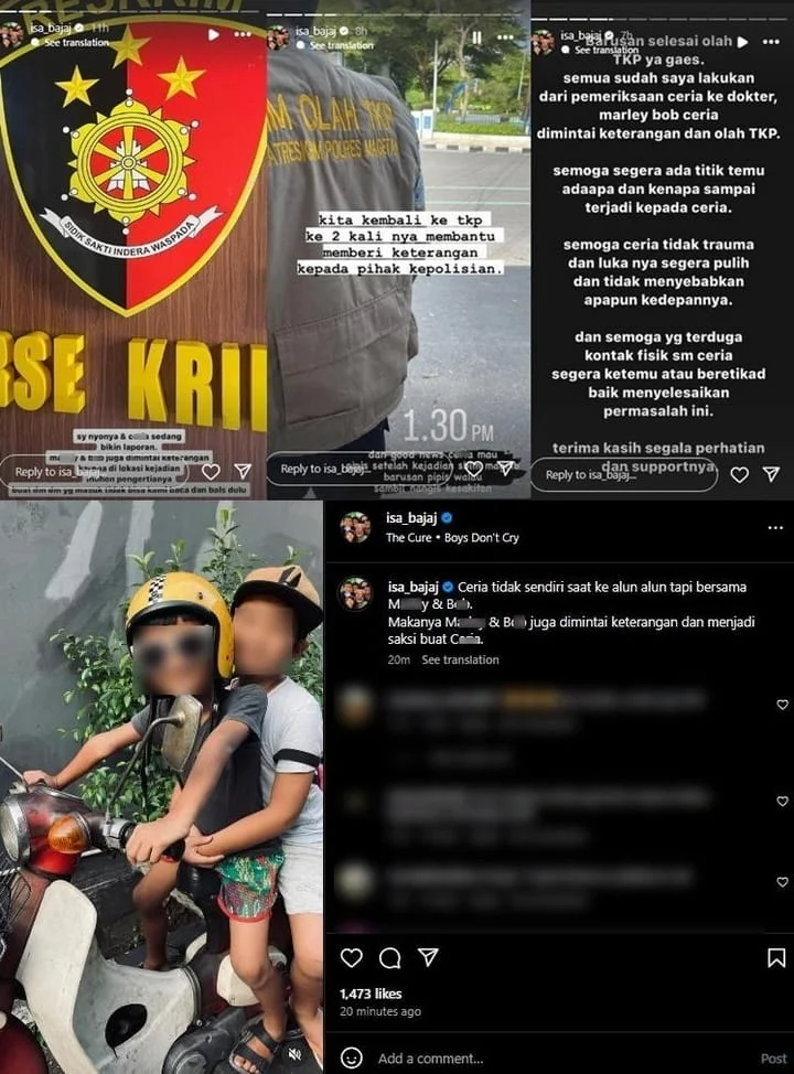 Isa Bajaj Laporkan Kasus Dugaan Penganiayaan Anak