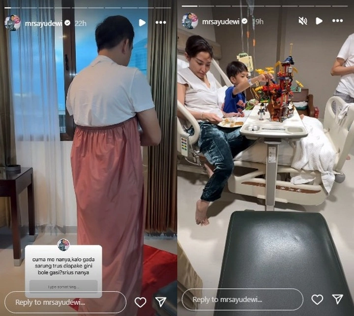 Ayu Dewi Perlihatkan Suami Salat Pakai Bawahan Mukena