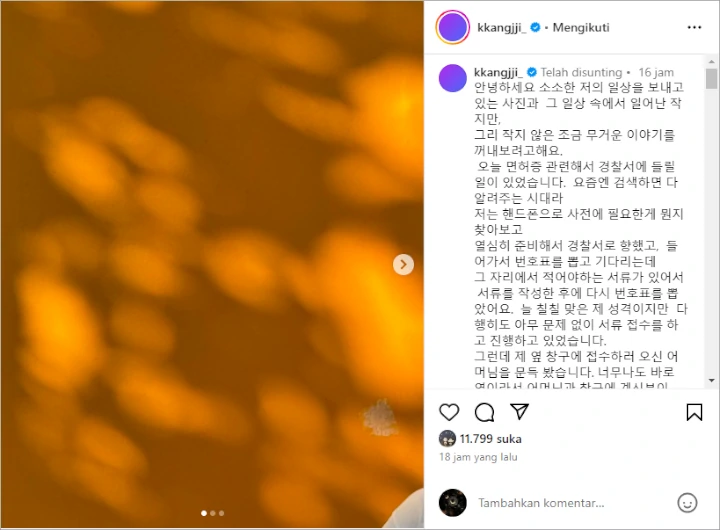 Kang Jiyoung KARA Kritik Polisi lantaran Bersikap Kasar ke Wanita Tua