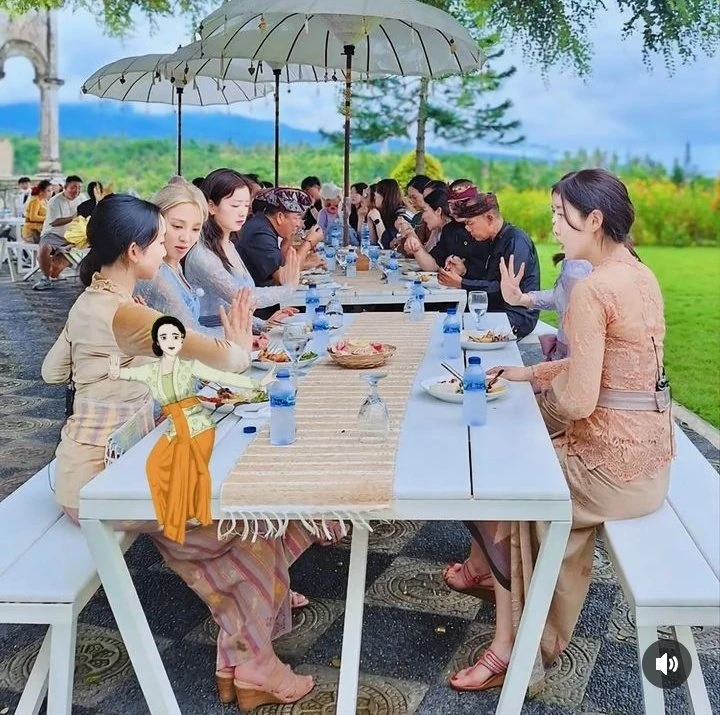 Dita Karang Ajari Bomi A Pink Cs Tarian Lokal di Bocoran \'Pick Me Trip In Bali\'