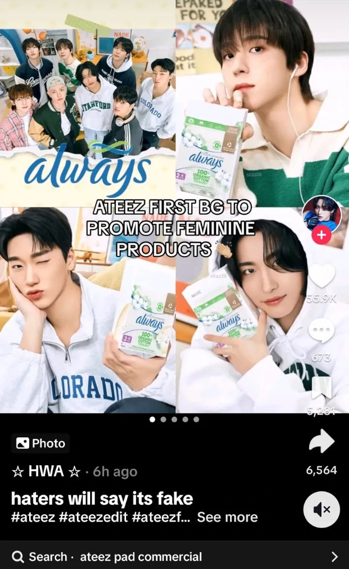 Cha Eunwoo Ikut Terseret lantaran ATEEZ Diduga Jadi Model Iklan Pembalut
