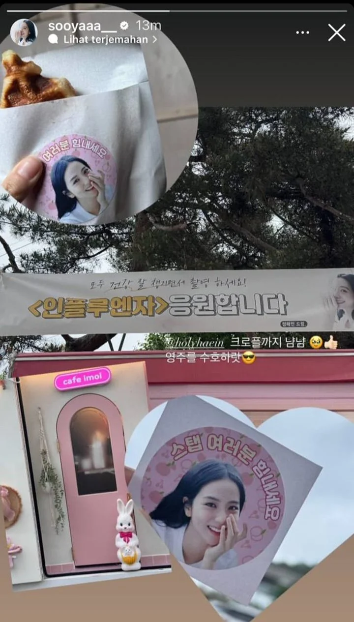 Jisoo BLACKPINK Pamer Food Truck Kiriman Jung Hae In di Lokasi ‘Influenza’
