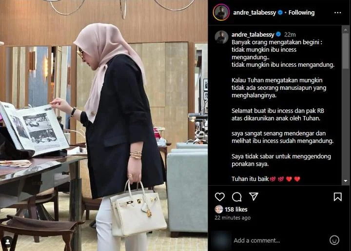 Andre Talabessy Ungkap Kebenaran di balik Kehamilan Syahrini
