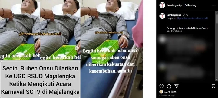 Viral Potret Ruben Onsu Jatuh Sakit hingga Dilarikan ke RS