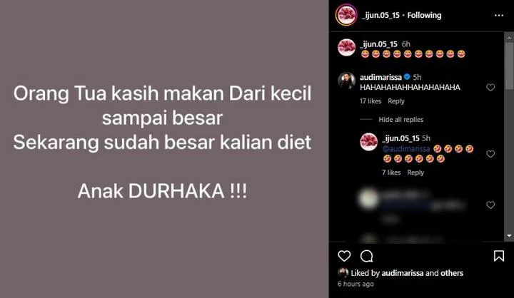 Reaksi Audi Marissa kala Sang Ibu Singgung Soal Anak Durhaka
