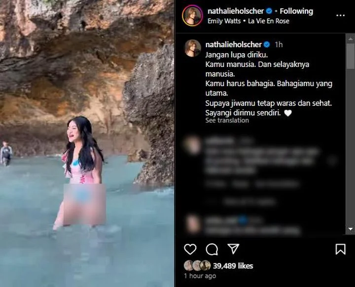 Nathalie Holscher Banjir Respons saat Umbar Penampilan Seksi Pakai Swimsuit